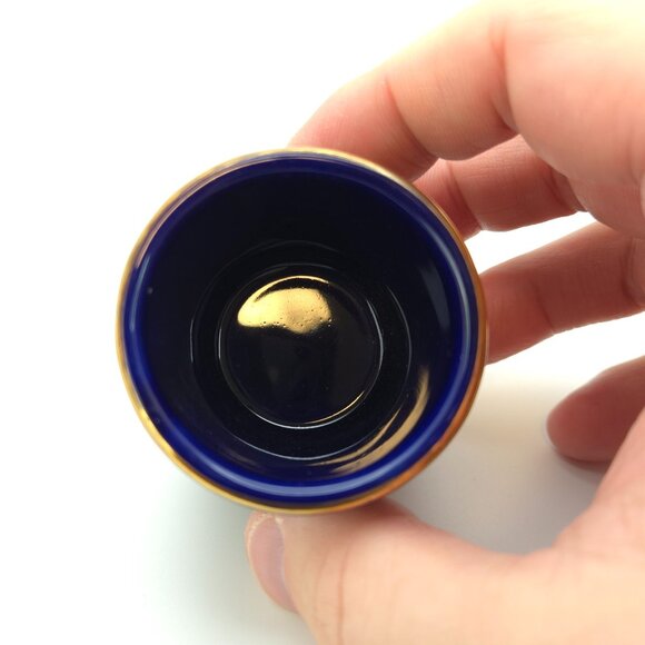 Vintage Black Shot Glass 24K Gold Parthenon Acropolis Made in Greece - Picture 6 of 8